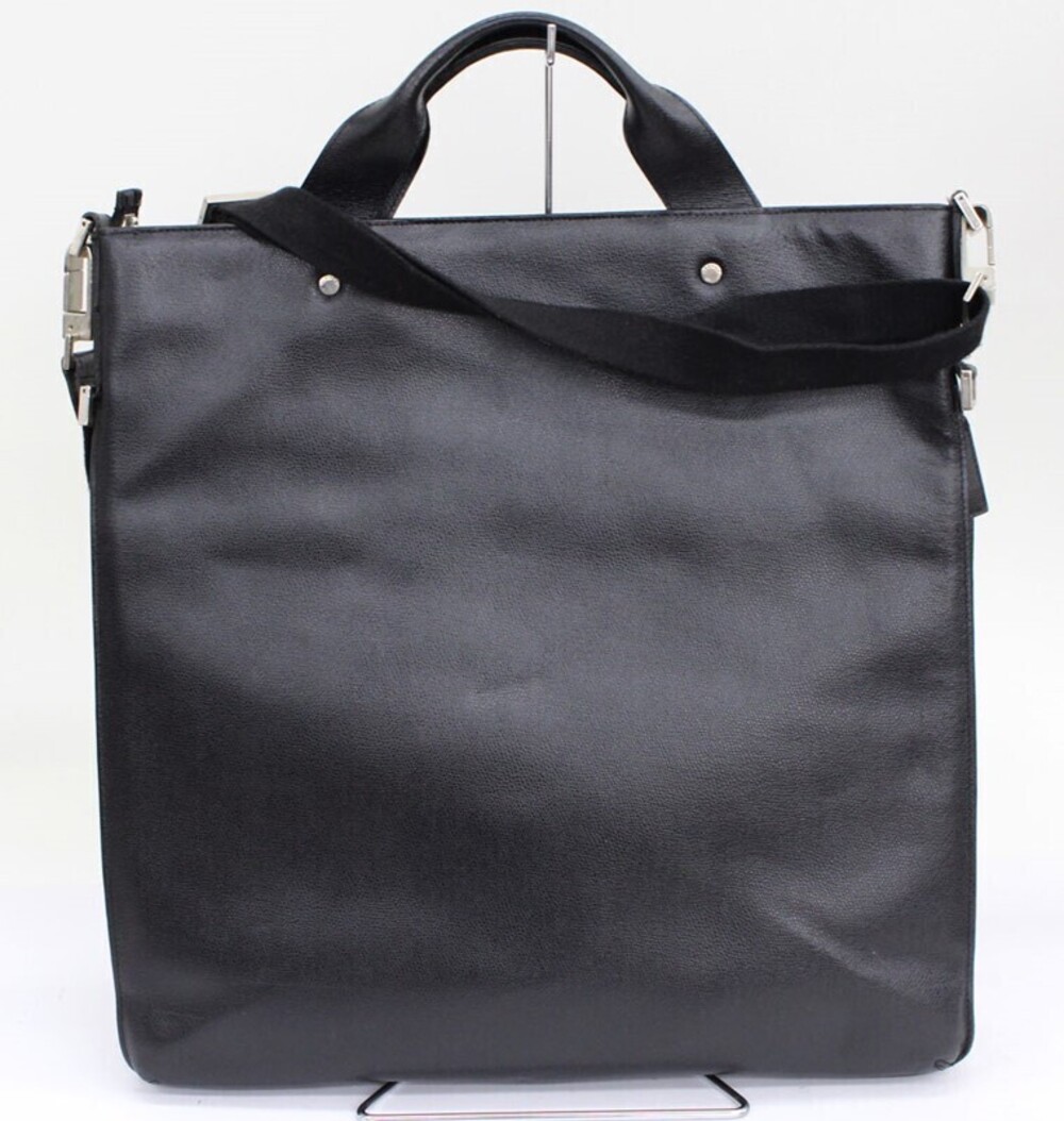 VERSACEVersace Leather Shoulder Bag Handbag Briefcase Black